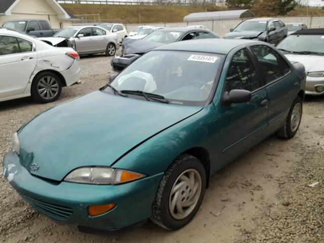 1G1JC5245X7260431 - 1999 CHEVROLET CAVALIER TEAL photo 2