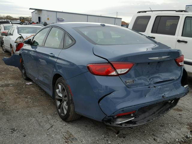 1C3CCCBB9FN555744 - 2015 CHRYSLER 200 S BLUE photo 3