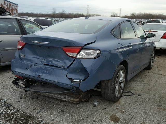 1C3CCCBB9FN555744 - 2015 CHRYSLER 200 S BLUE photo 4