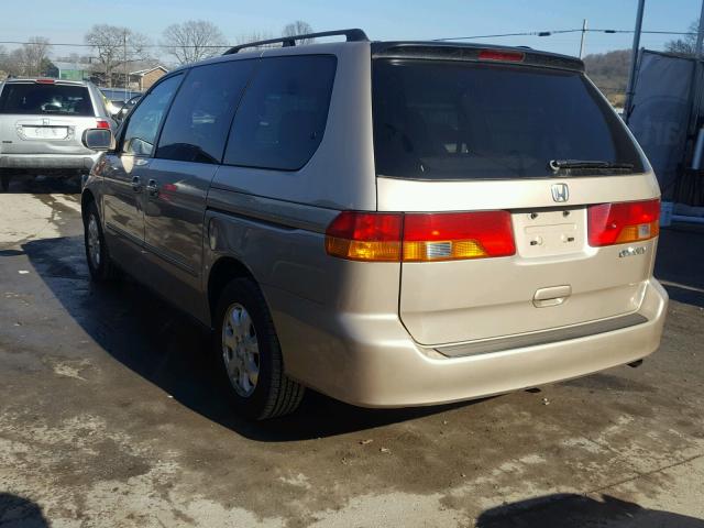 5FNRL18622B023524 - 2002 HONDA ODYSSEY EX GOLD photo 3