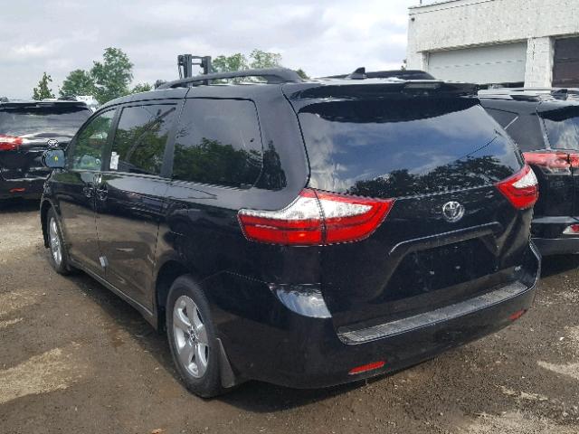 5TDKZ3DCXJS958257 - 2018 TOYOTA SIENNA LE BLACK photo 3