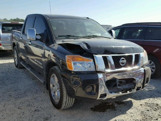 1N6BA0ED7CN313682 - 2012 NISSAN TITAN S BLACK photo 1