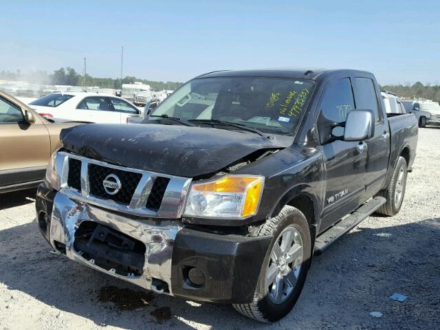 1N6BA0ED7CN313682 - 2012 NISSAN TITAN S BLACK photo 2