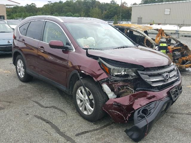 5J6RM4H71DL056192 - 2013 HONDA CR-V EXL MAROON photo 1