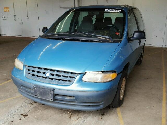 2P4FP2537XR458859 - 1999 PLYMOUTH VOYAGER BLUE photo 2