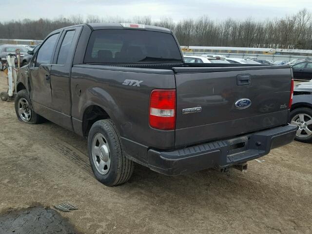 1FTRX12W45KE49722 - 2005 FORD F150 GRAY photo 3