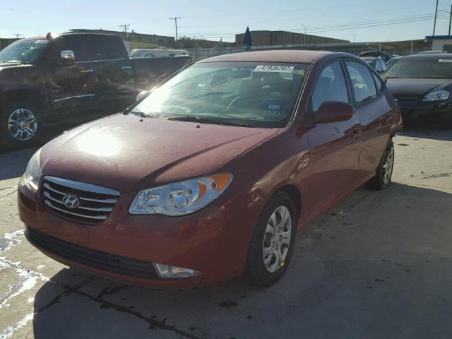 KMHDU4AD7AU005264 - 2010 HYUNDAI ELANTRA BL RED photo 2