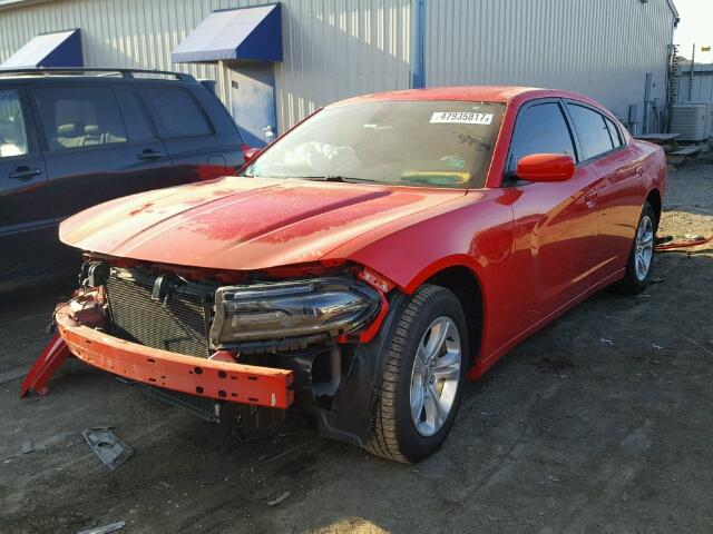 2C3CDXBG6GH351638 - 2016 DODGE CHARGER SE RED photo 2