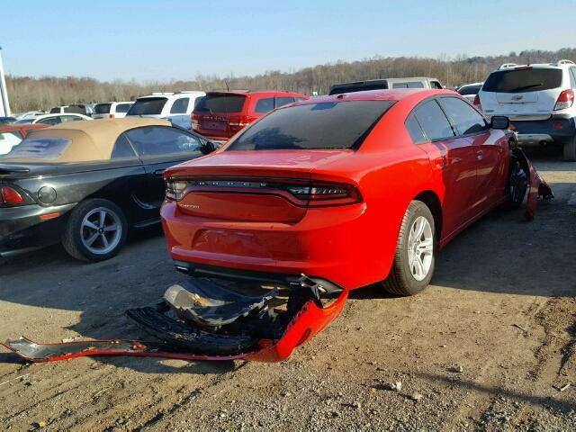 2C3CDXBG6GH351638 - 2016 DODGE CHARGER SE RED photo 4