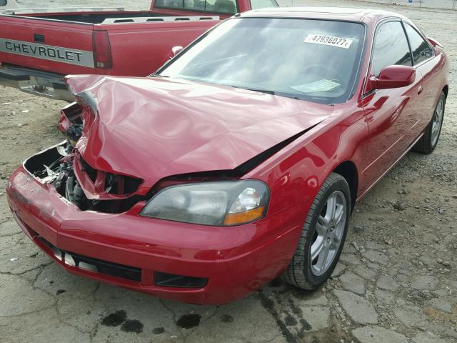 19UYA42683A013409 - 2003 ACURA 3.2CL TYPE RED photo 2