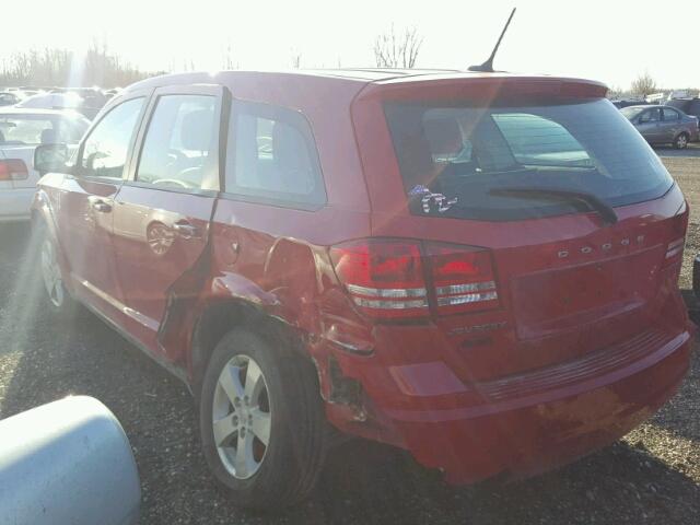 3C4PDCAB8DT595242 - 2013 DODGE JOURNEY SE RED photo 3