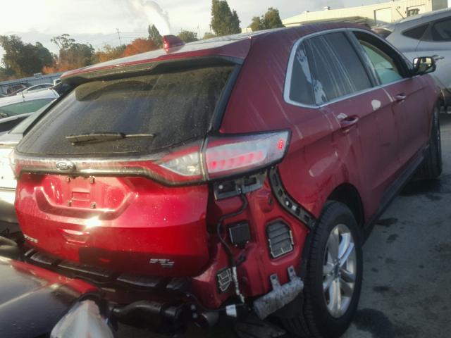 2FMPK4J88FBC35155 - 2015 FORD EDGE SEL BURGUNDY photo 4