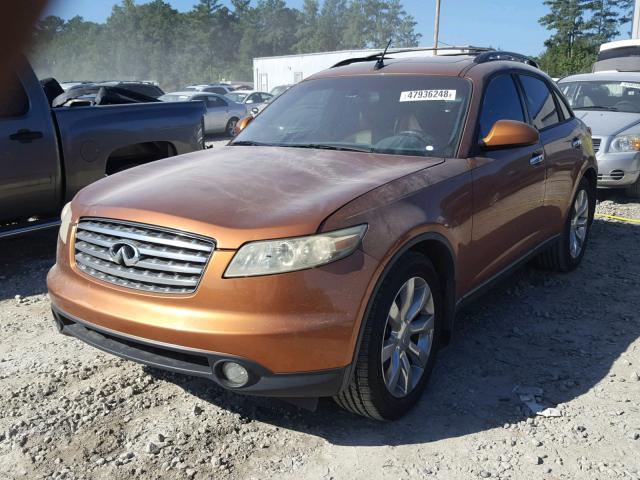 JNRBS08W23X402867 - 2003 INFINITI FX45 ORANGE photo 2