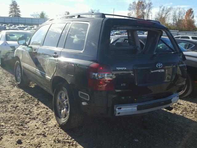 JTEDP21A160101567 - 2006 TOYOTA HIGHLANDER BLACK photo 3