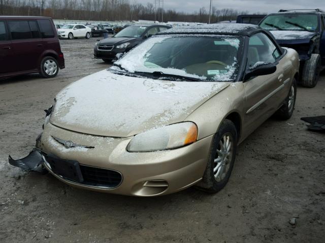 1C3EL45U91N567056 - 2001 CHRYSLER SEBRING LX GOLD photo 2