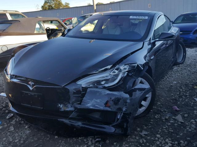 5YJSA1E14HF218968 - 2017 TESLA MODEL S BLACK photo 2