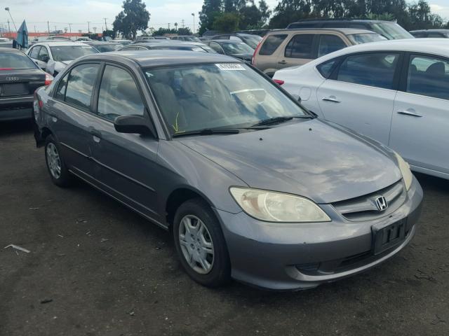 1HGES16465L028845 - 2005 HONDA CIVIC DX GRAY photo 1