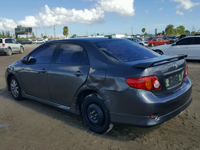 2T1BU4EE9AC442548 - 2010 TOYOTA COROLLA BA GRAY photo 3