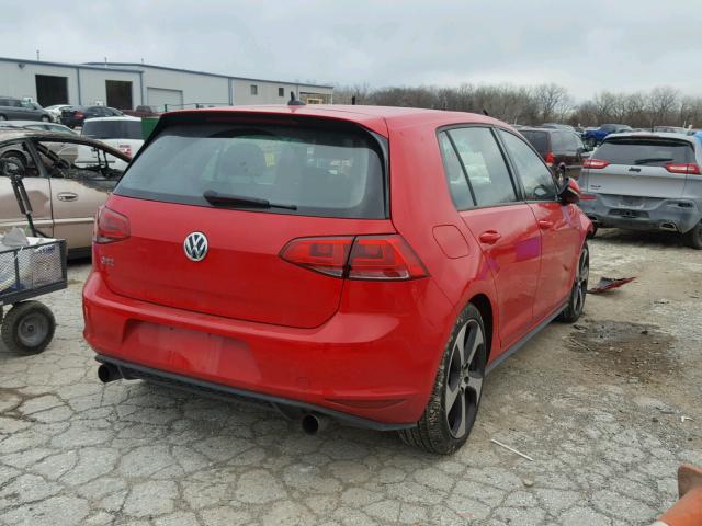 3VW547AU2HM021412 - 2017 VOLKSWAGEN GTI SPORT RED photo 4