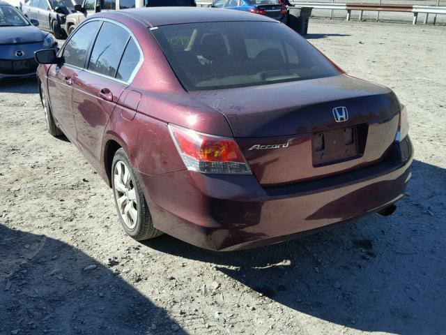 1HGCP26758A068858 - 2008 HONDA ACCORD EX BURGUNDY photo 3