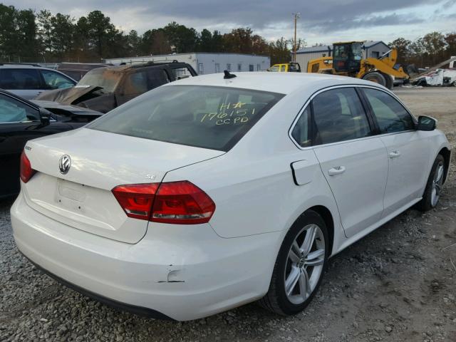 1VWBH7A30EC016558 - 2014 VOLKSWAGEN PASSAT SE WHITE photo 4