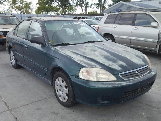 2HGEJ6615YH589450 - 2000 HONDA CIVIC BASE GREEN photo 1