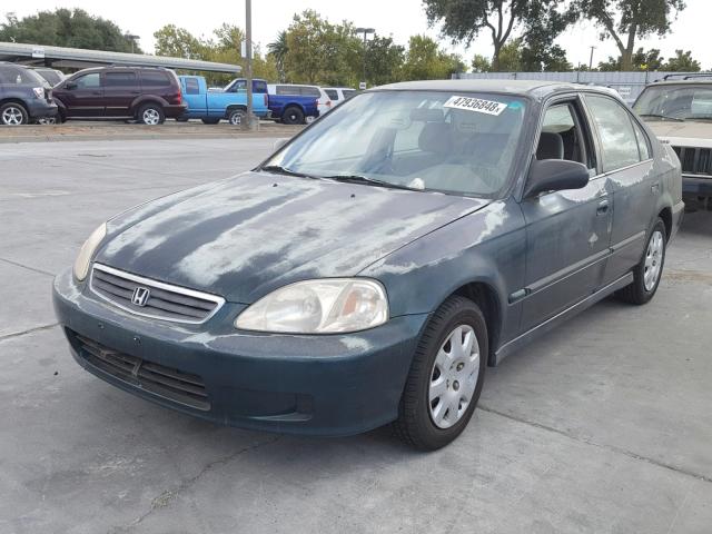 2HGEJ6615YH589450 - 2000 HONDA CIVIC BASE GREEN photo 2