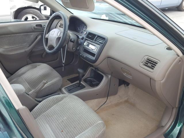 2HGEJ6615YH589450 - 2000 HONDA CIVIC BASE GREEN photo 5