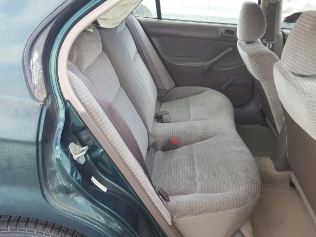 2HGEJ6615YH589450 - 2000 HONDA CIVIC BASE GREEN photo 6