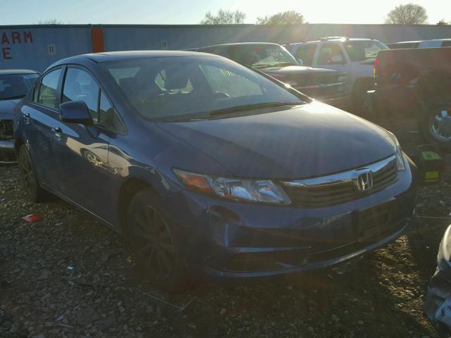 19XFB2F87CE001252 - 2012 HONDA CIVIC EX BLUE photo 1