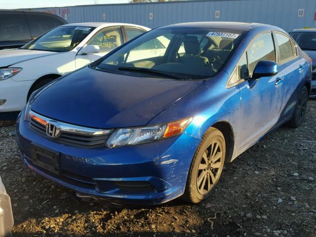 19XFB2F87CE001252 - 2012 HONDA CIVIC EX BLUE photo 2