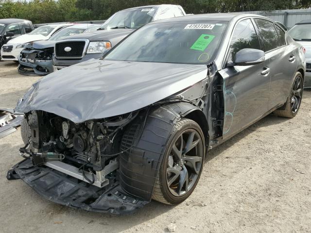 JN1BV7AP3FM333215 - 2015 INFINITI Q50 BASE Сірий фото 2