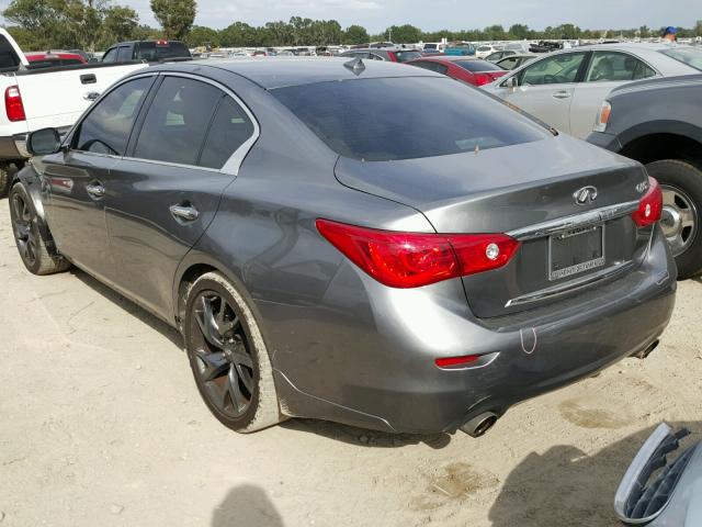 JN1BV7AP3FM333215 - 2015 INFINITI Q50 BASE Сірий фото 3