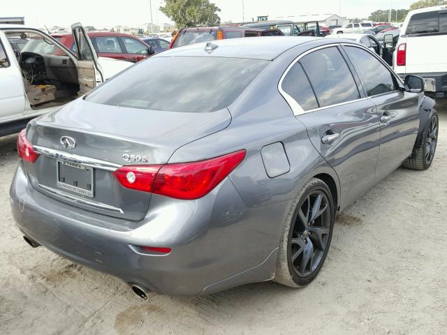 JN1BV7AP3FM333215 - 2015 INFINITI Q50 BASE GRAY photo 4