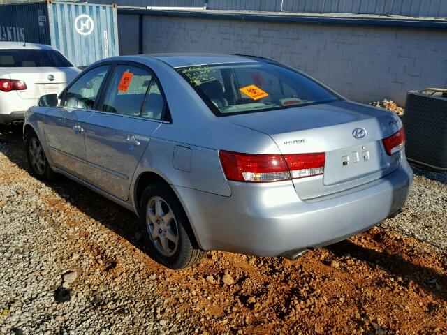 5NPEU46F56H082025 - 2006 HYUNDAI SONATA GLS BLUE photo 3