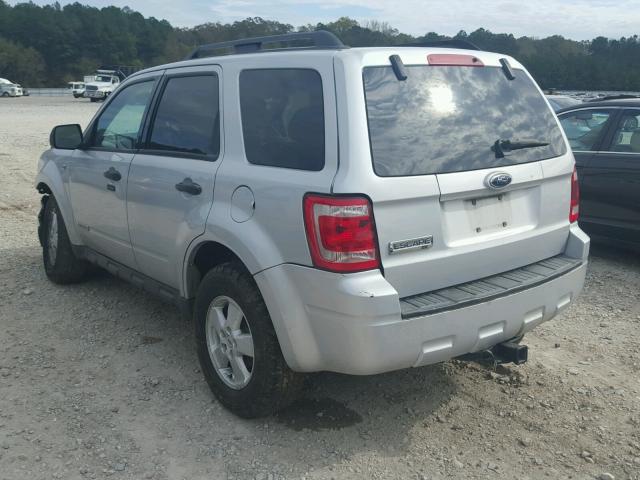 1FMCU03188KD13945 - 2008 FORD ESCAPE XLT SILVER photo 3