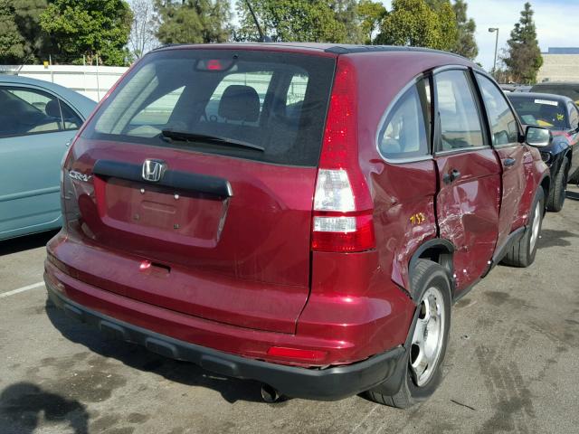 5J6RE3H30AL044731 - 2010 HONDA CR-V LX RED photo 4