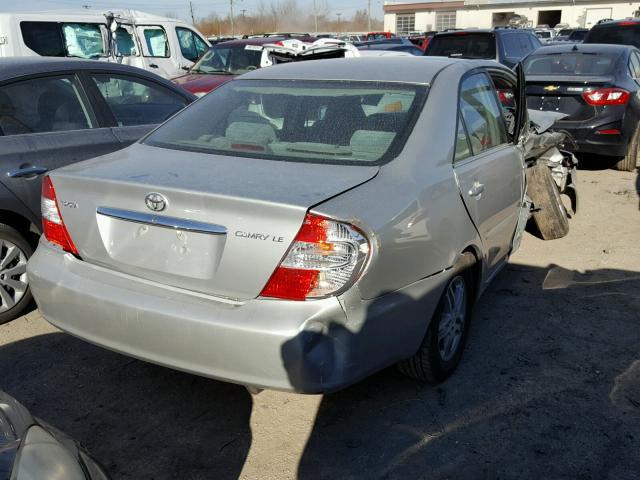 4T1BE32K13U166465 - 2003 TOYOTA CAMRY LE ვერცხლისფერი ფოტო 4