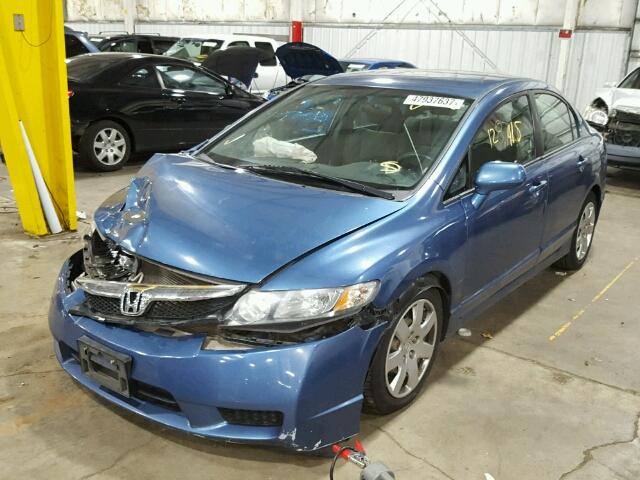 19XFA1F59AE052431 - 2010 HONDA CIVIC LX BLUE photo 2