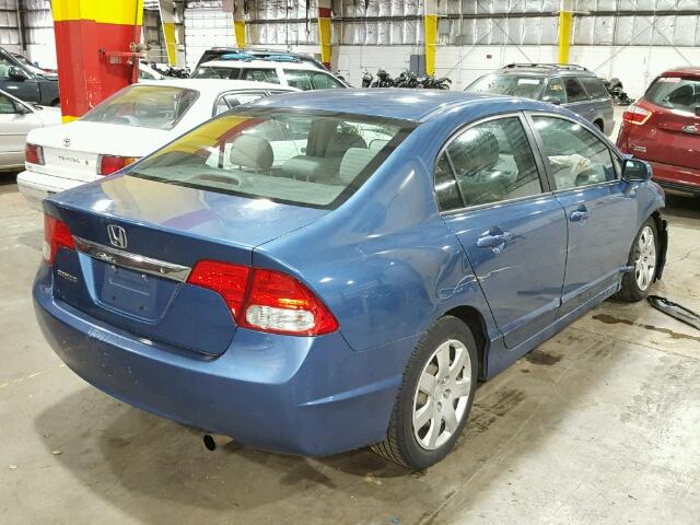 19XFA1F59AE052431 - 2010 HONDA CIVIC LX BLUE photo 4