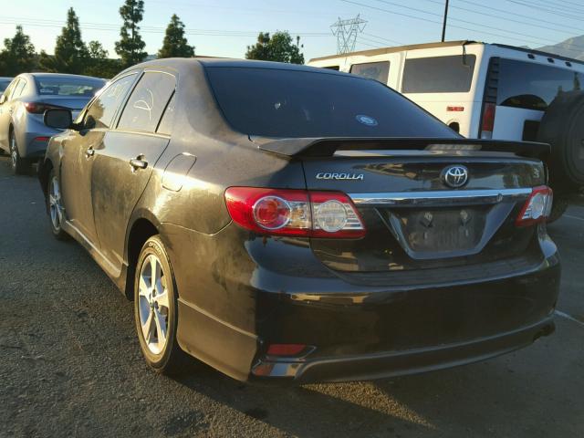 5YFBU4EE8CP074057 - 2012 TOYOTA COROLLA BA BLACK photo 3