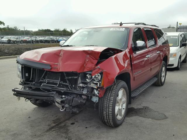 1GNSCJE05DR347900 - 2013 CHEVROLET SUBURBAN C RED photo 2