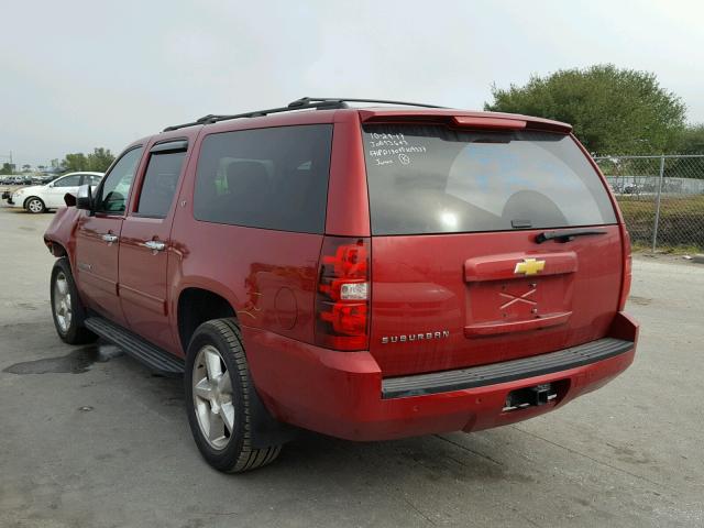 1GNSCJE05DR347900 - 2013 CHEVROLET SUBURBAN C RED photo 3