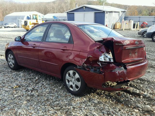 KNAFE122475432181 - 2007 KIA SPECTRA EX RED photo 3