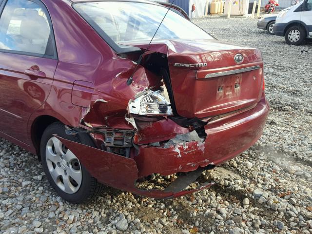 KNAFE122475432181 - 2007 KIA SPECTRA EX RED photo 9