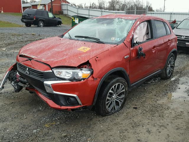 JA4AR3AU1HZ005660 - 2017 MITSUBISHI OUTLANDER RED photo 2