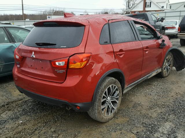 JA4AR3AU1HZ005660 - 2017 MITSUBISHI OUTLANDER RED photo 4