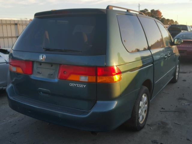 2HKRL18642H524321 - 2002 HONDA ODYSSEY EX GREEN photo 4