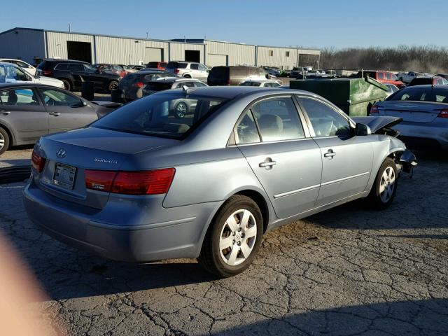 5NPET46C39H425864 - 2009 HYUNDAI SONATA GLS BLUE photo 4