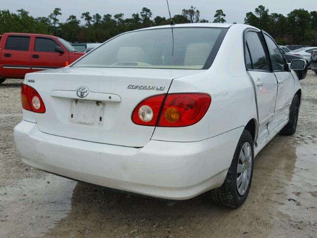 1NXBR32E54Z312527 - 2004 TOYOTA COROLLA CE WHITE photo 4